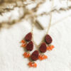 Ketting met Murano glas en Carneool